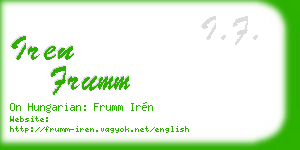 iren frumm business card